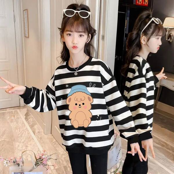 Vabaaja laste triibuline pluus tüdrukutele