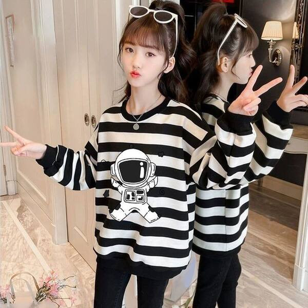 Vabaaja laste triibuline pluus tüdrukutele