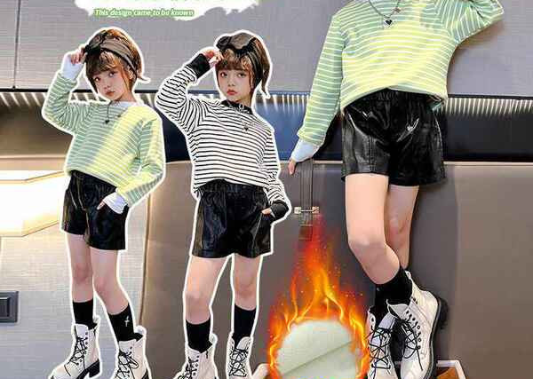 Ριγέ μπλούζα με οβάλ λαιμόκοψη για κορίτσια