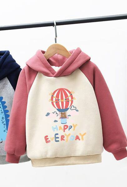 Παιδική χειμερινή μπλούζα για κορίτσια - με κουκούλα