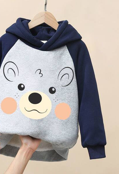 Παιδική χειμερινή μπλούζα για κορίτσια - με κουκούλα