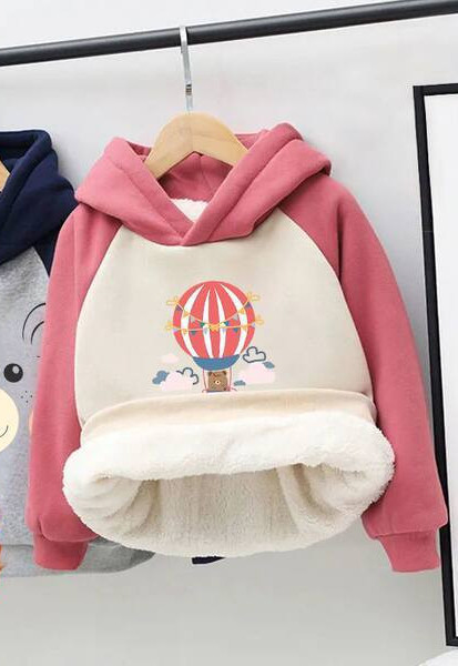 Παιδική χειμερινή μπλούζα για κορίτσια - με κουκούλα