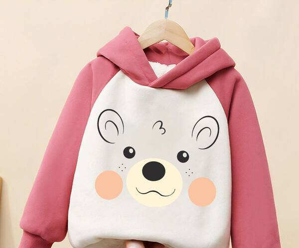 Παιδική χειμερινή μπλούζα για κορίτσια - με κουκούλα