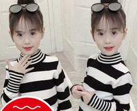 Παιδική ριγέ μπλούζα με γιακά πόλο για κορίτσια