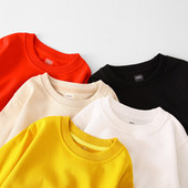 Νέο μοντέλο μονόχρωμη μπλούζα για κορίτσια με οβάλ λαιμόκοψη