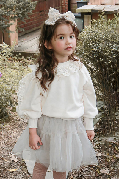 Παιδική μπλούζα με δαντέλα