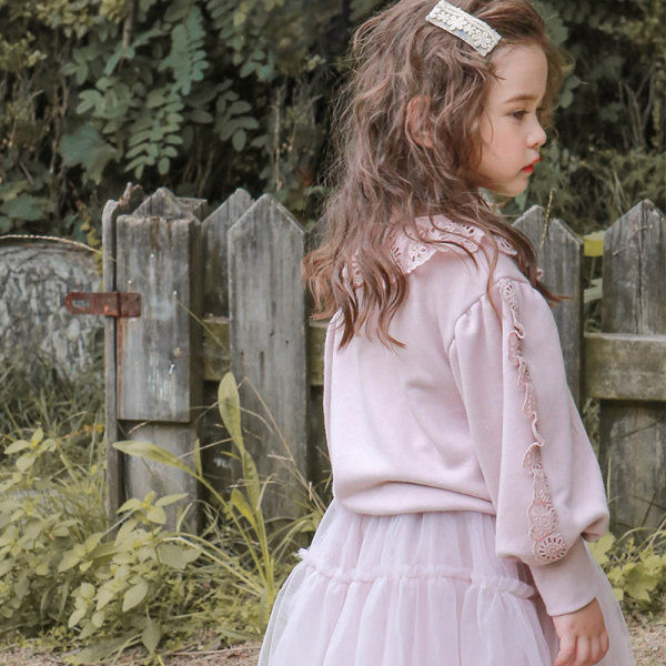 Παιδική μπλούζα με δαντέλα