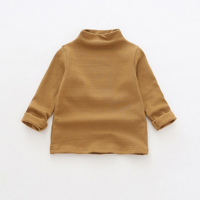 Μονόχρωμη μπλούζα με γιακά ζιβάγκο για κορίτσια