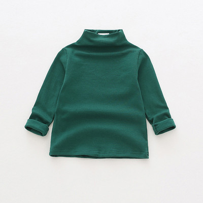 Μονόχρωμη μπλούζα με γιακά ζιβάγκο για κορίτσια