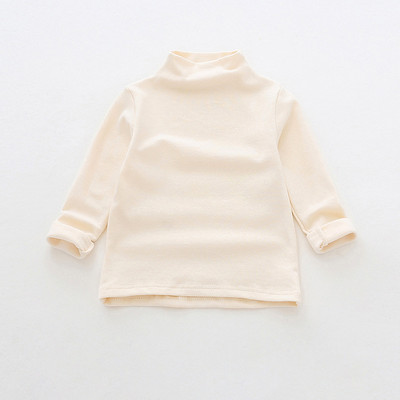 Μονόχρωμη μπλούζα με γιακά ζιβάγκο για κορίτσια