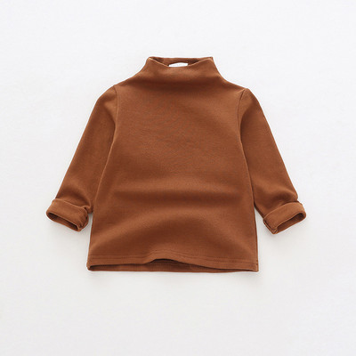 Μονόχρωμη μπλούζα με γιακά ζιβάγκο για κορίτσια