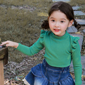 Uue mudeli lokkidega lastepluus tüdrukutele