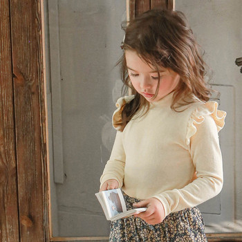 Нов модел детска блуза с къдри за момичета