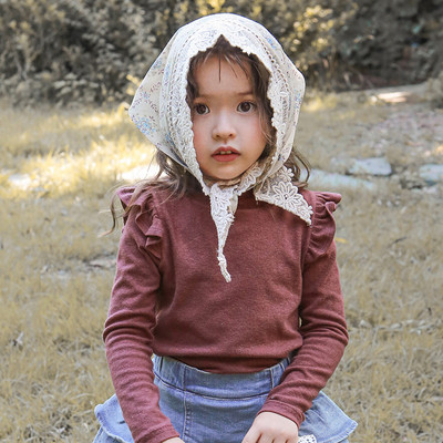 Uue mudeli lokkidega lastepluus tüdrukutele