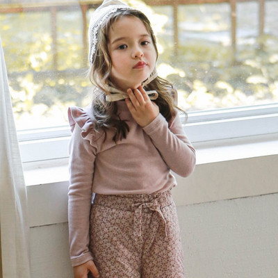 Uue mudeli lokkidega lastepluus tüdrukutele