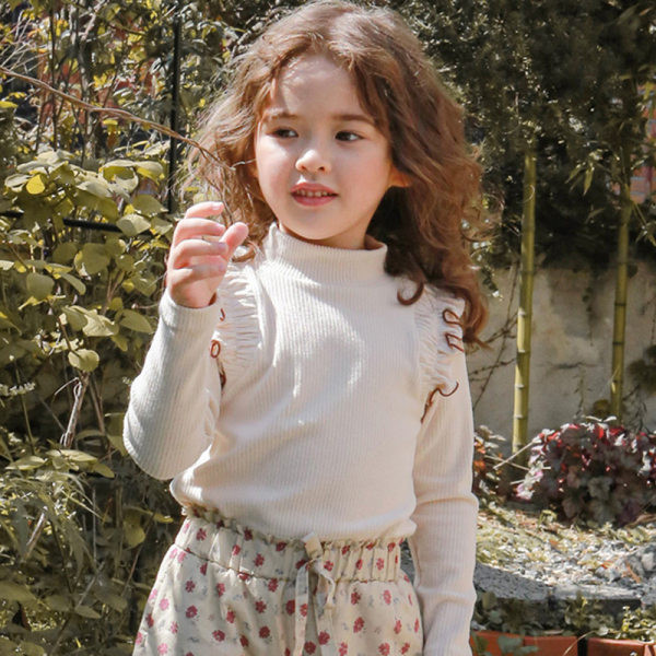 Bluză transparentă cu guler înalt pentru fete