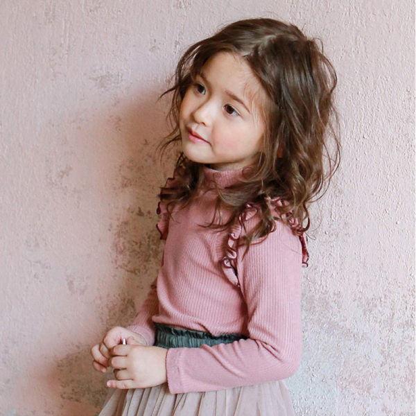 Bluză transparentă cu guler înalt pentru fete