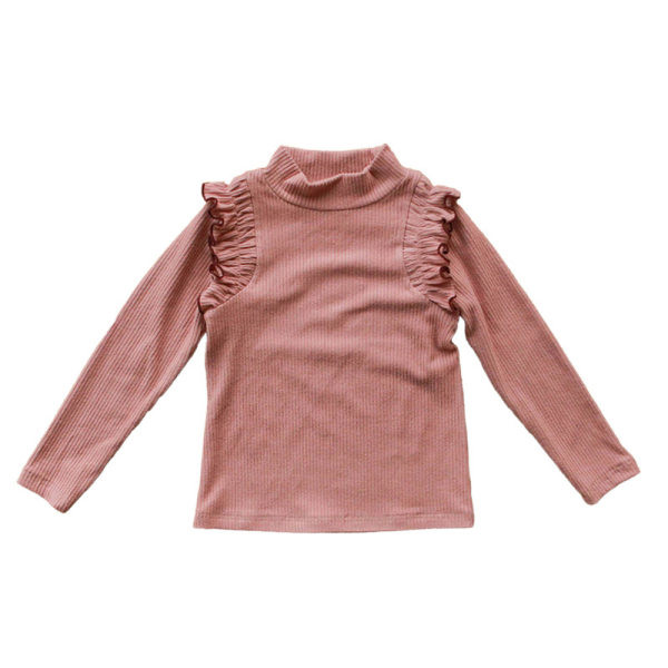 Bluză transparentă cu guler înalt pentru fete