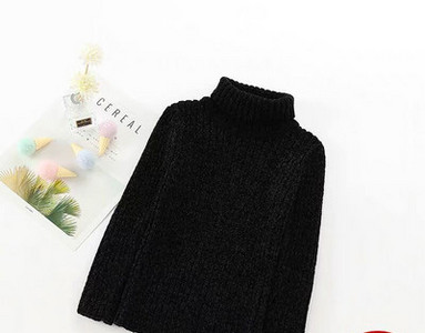 Χειμερινή μπλούζα για κορίτσια με μακρύ γιακά