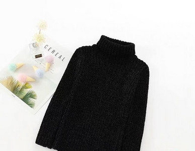 Χειμερινή μπλούζα για κορίτσια με μακρύ γιακά