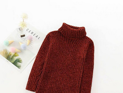 Χειμερινή μπλούζα για κορίτσια με μακρύ γιακά