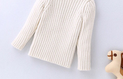 Χειμερινή μπλούζα για κορίτσια με μακρύ γιακά