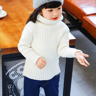 Χειμερινή μπλούζα για κορίτσια με μακρύ γιακά