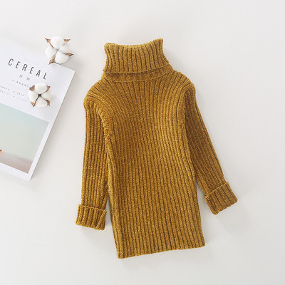 Χειμερινή μπλούζα για κορίτσια με μακρύ γιακά