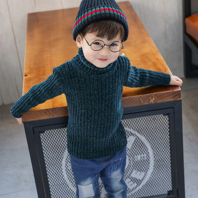 Χειμερινή μπλούζα για κορίτσια με μακρύ γιακά