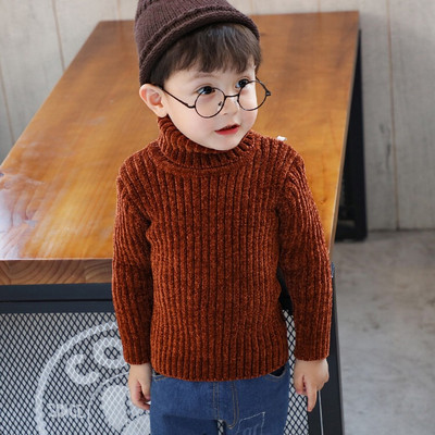 Χειμερινή μπλούζα για κορίτσια με μακρύ γιακά