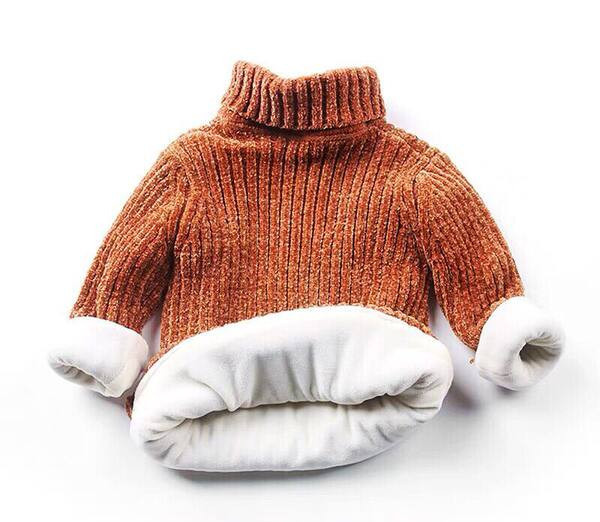 Χειμερινή μπλούζα για κορίτσια με μακρύ γιακά