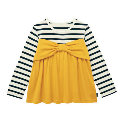 Φθινοπωρινή ριγέ μπλούζα με μοτίβο χωρίς κορδέλα