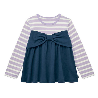 Φθινοπωρινή ριγέ μπλούζα με μοτίβο χωρίς κορδέλα