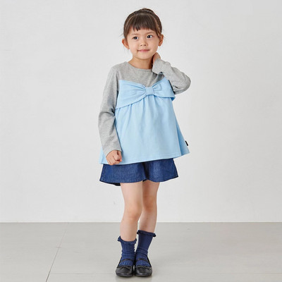 Φθινοπωρινή ριγέ μπλούζα με μοτίβο χωρίς κορδέλα