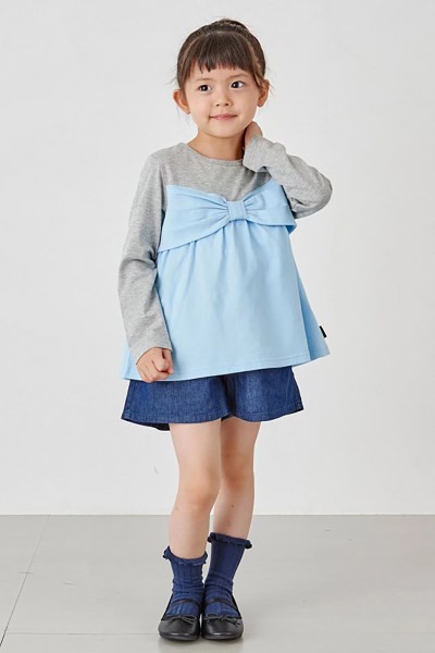 Φθινοπωρινή ριγέ μπλούζα με μοτίβο χωρίς κορδέλα