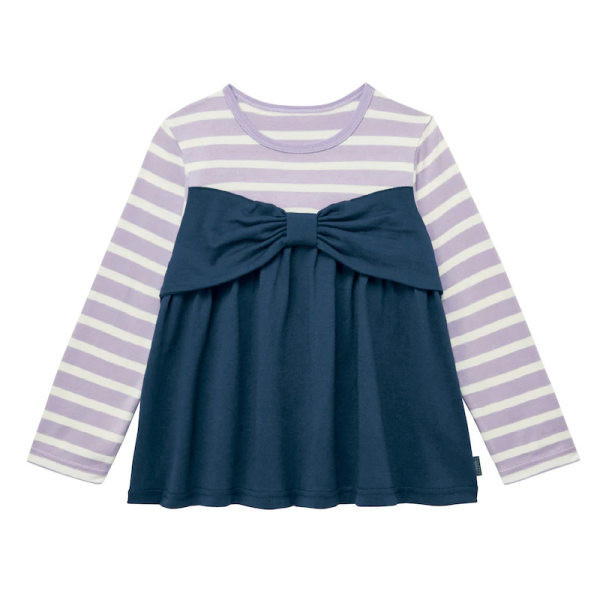 Φθινοπωρινή ριγέ μπλούζα με μοτίβο χωρίς κορδέλα