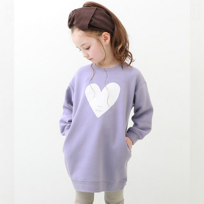 Νέο μοντέλο παιδική μπλούζα με οβάλ λαιμόκοψη σε ροζ και μωβ χρώμα