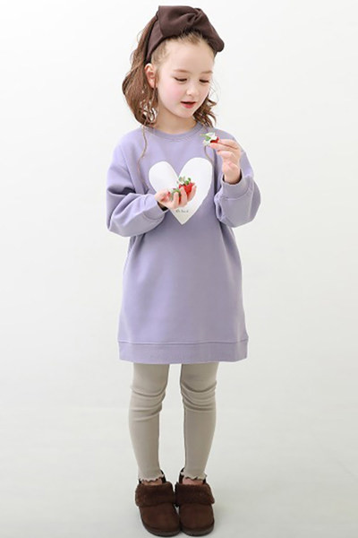 Νέο μοντέλο παιδική μπλούζα με οβάλ λαιμόκοψη σε ροζ και μωβ χρώμα