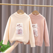 Χειμερινή μπλούζα για κορίτσια με κέντημα