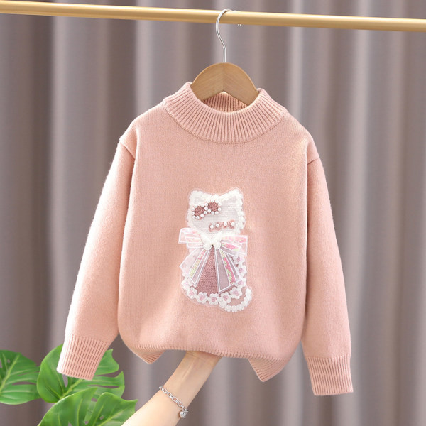 Χειμερινή μπλούζα για κορίτσια με κέντημα