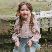 Moodne pitsiga lastesärk tüdrukutele