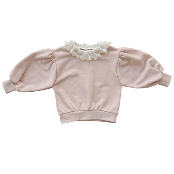 Παιδική μοντέρνα μπλούζα με δαντέλα