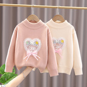 Bluza pentru copii pentru fete cu element 3D