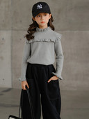 Kahes värvitoonis laste vabaaja pluus tüdrukutele