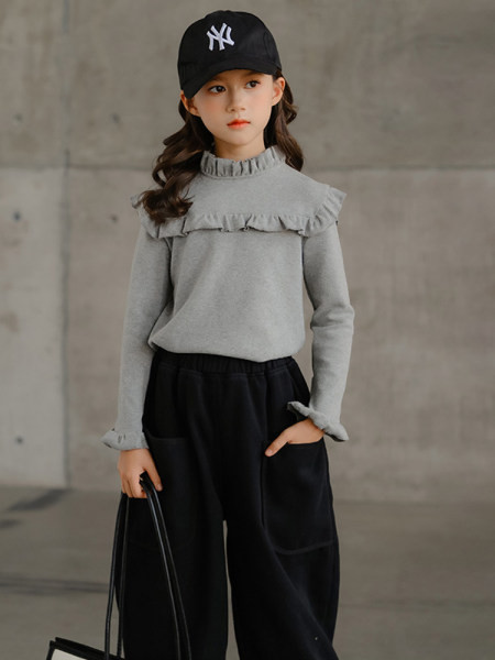 Kahes värvitoonis laste vabaaja pluus tüdrukutele