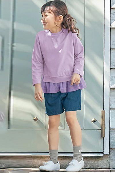 Moderna široka bluza za djevojčice s trakom