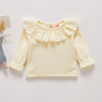 Μοντέρνα παιδική μπλούζα με μανίκια λωτού σε πολλά χρώματα