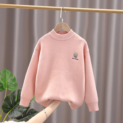 Παιδική χειμερινή μπλούζα για κορίτσια με κέντημα