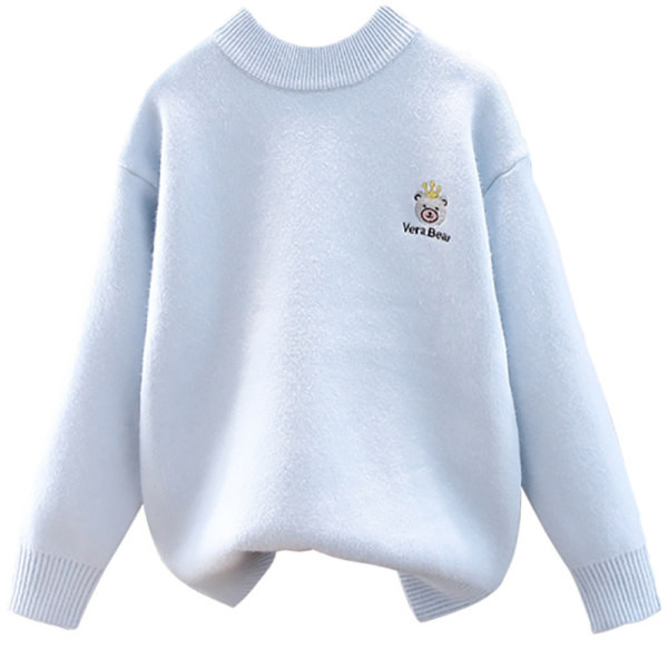 Παιδική χειμερινή μπλούζα για κορίτσια με κέντημα