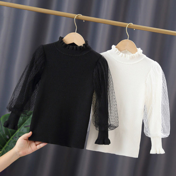 Laste kaasaegne tülliga pluus